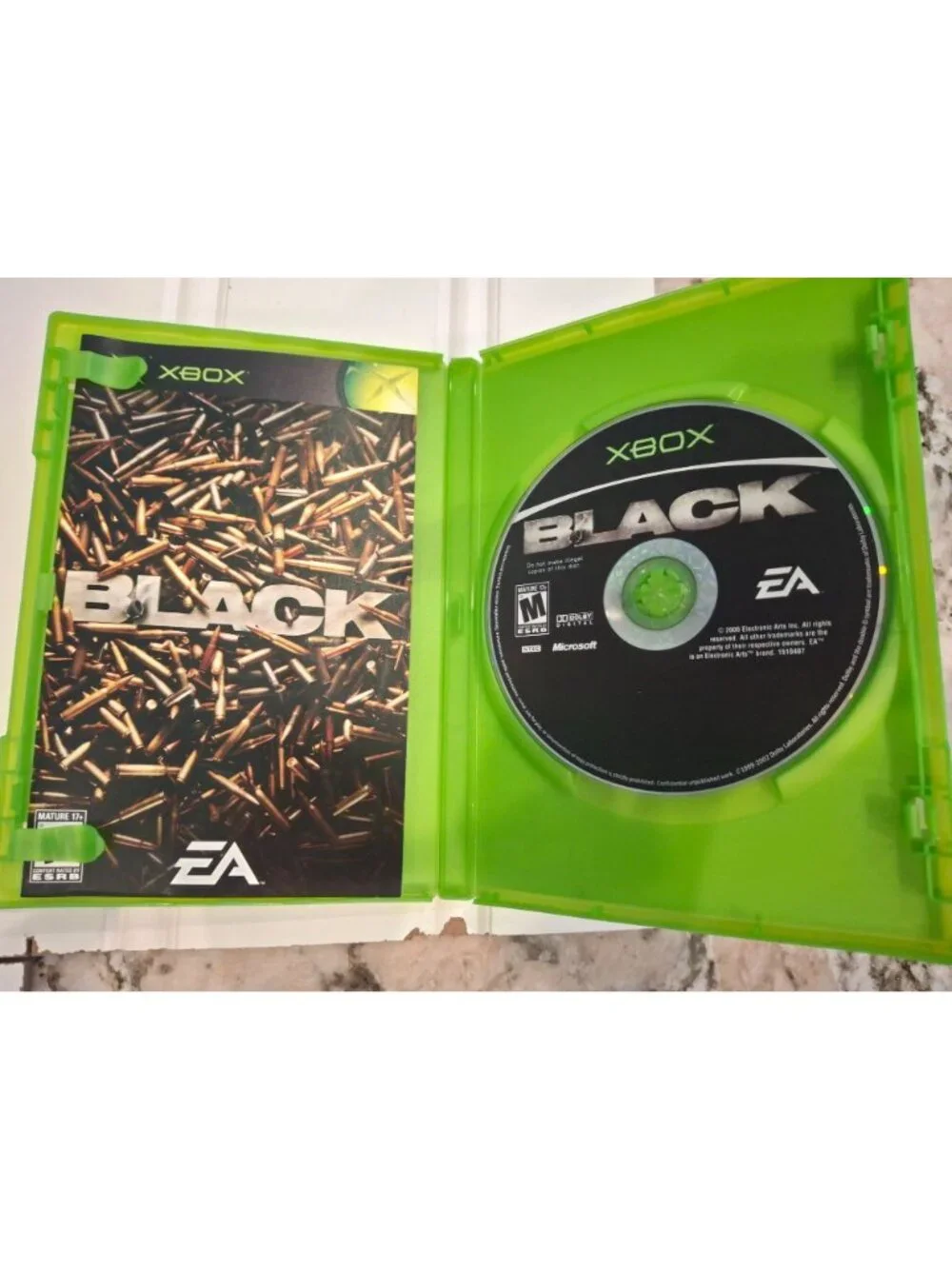 BLACK Original Xbox 2006 EA Criterion FPS Shooter Game Microsoft Retro